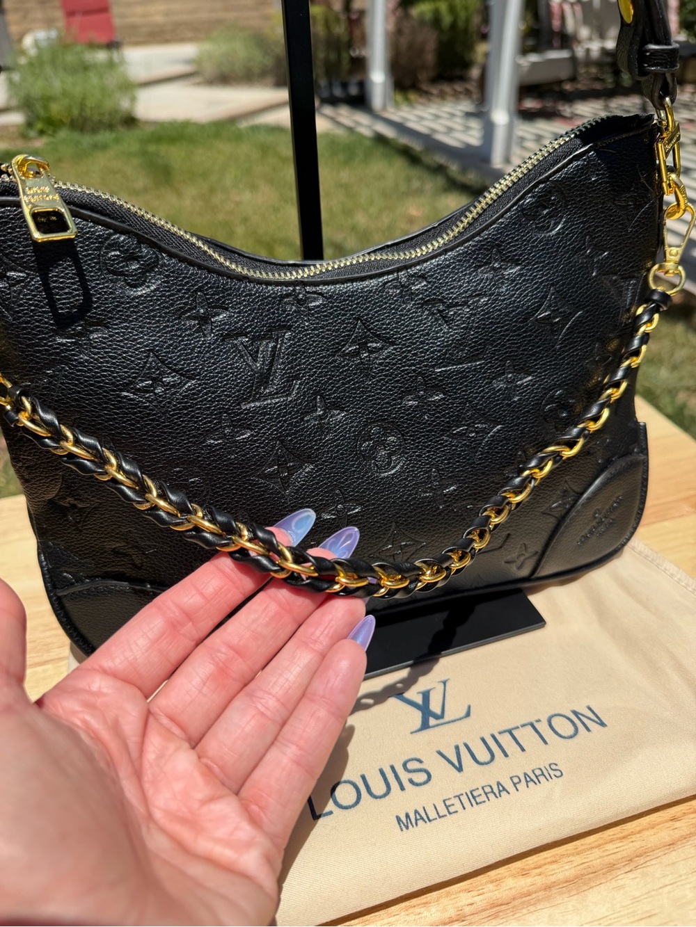 ✨COMING SOON✨ NEW LV Boulogne PM Black Embossed Monogram Empreinte Shoulder Bag - Picture 5 of 11